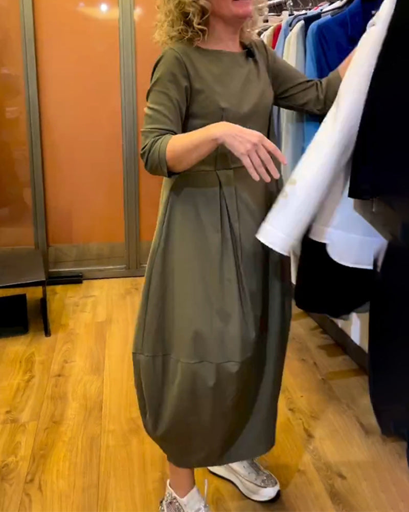 Coralia – Elegancka sukienka z okrągłym dekoltem