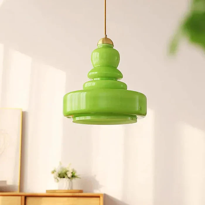 Designerska Lampa Wisząca z Mlecznego Szkła Bauhaus