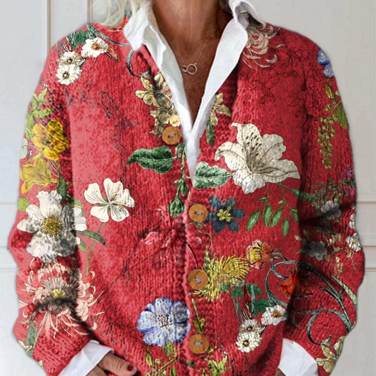 Iliana – Kardigan w kwiaty vintage