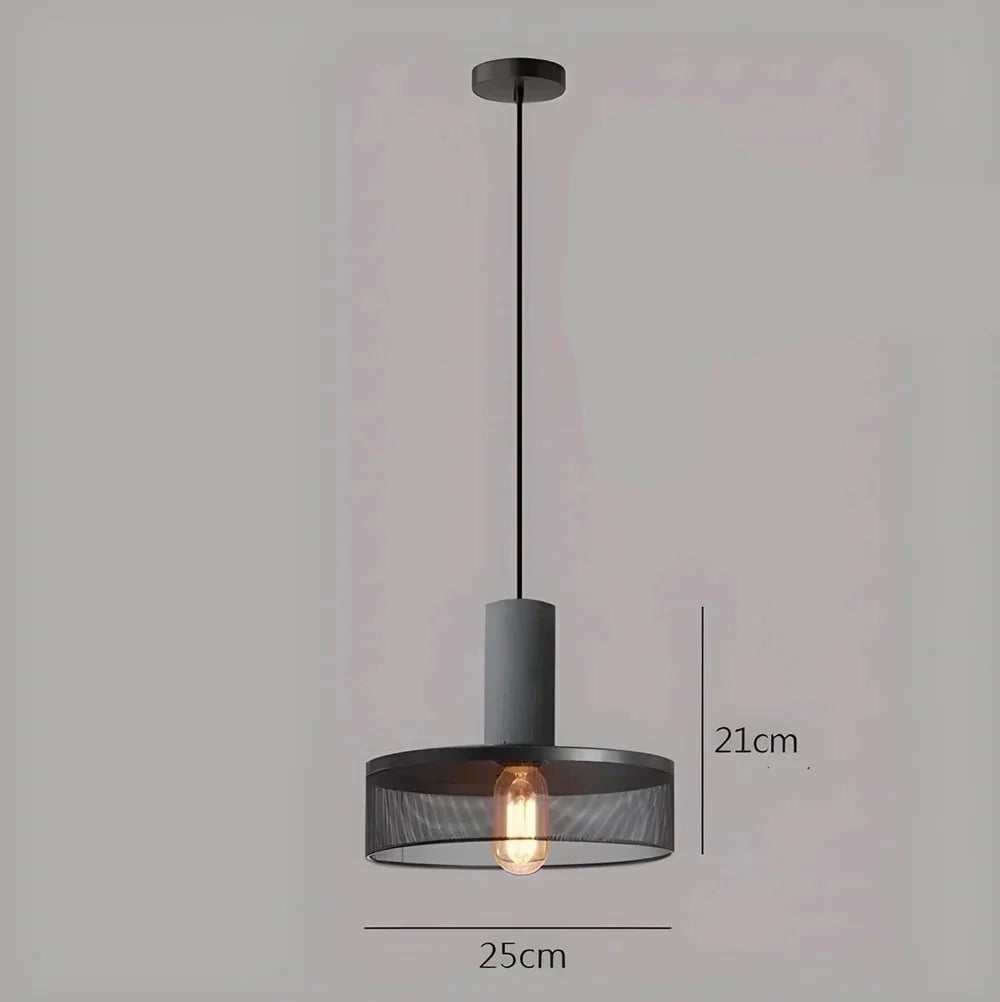 Industrialna lampa wisząca loft LED z metalowym kloszem siatkowym