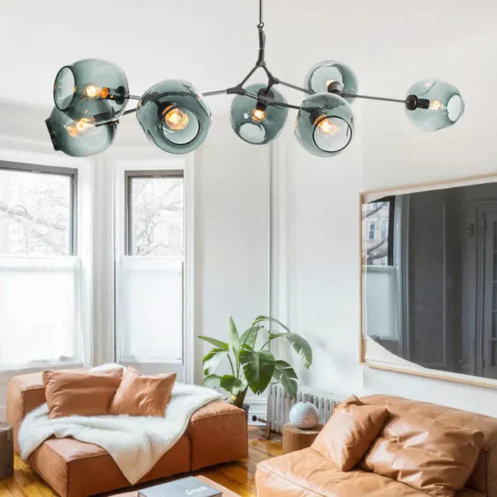 Designerski żyrandol molekularny 8-ramienny – nowoczesna lampa sufitowa LED