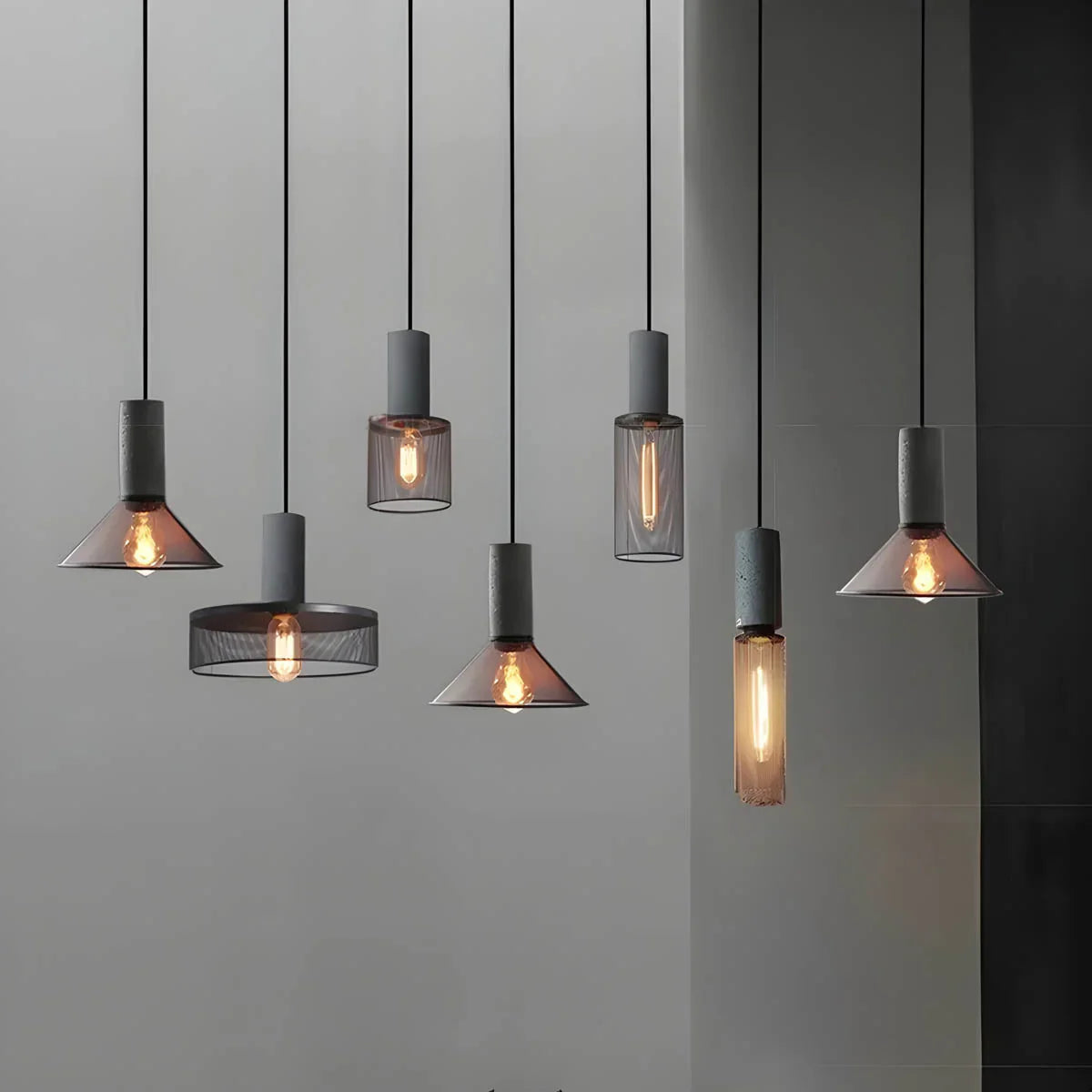 Industrialna lampa wisząca loft LED z metalowym kloszem siatkowym