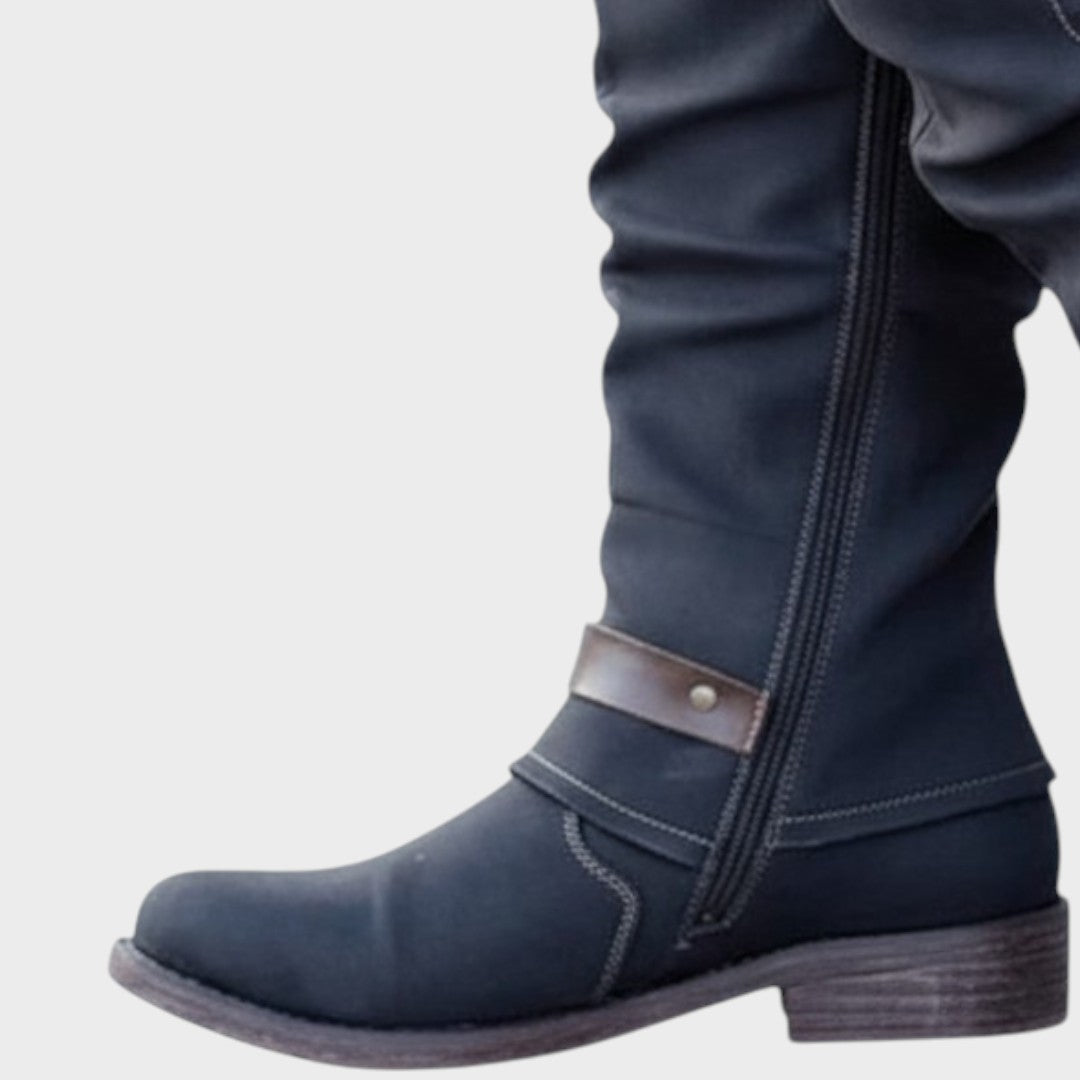 Winella – Wysokie buty z plecioną siateczką