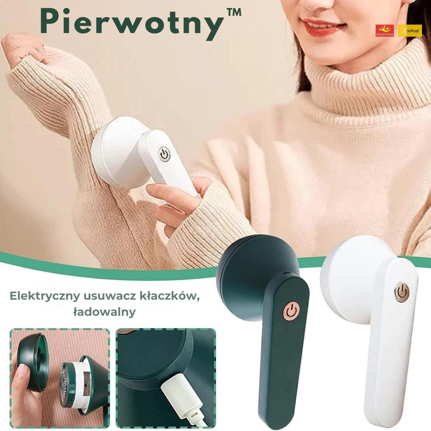 Pierwotny™ - Akumulatorowy usuwacz kłaczków