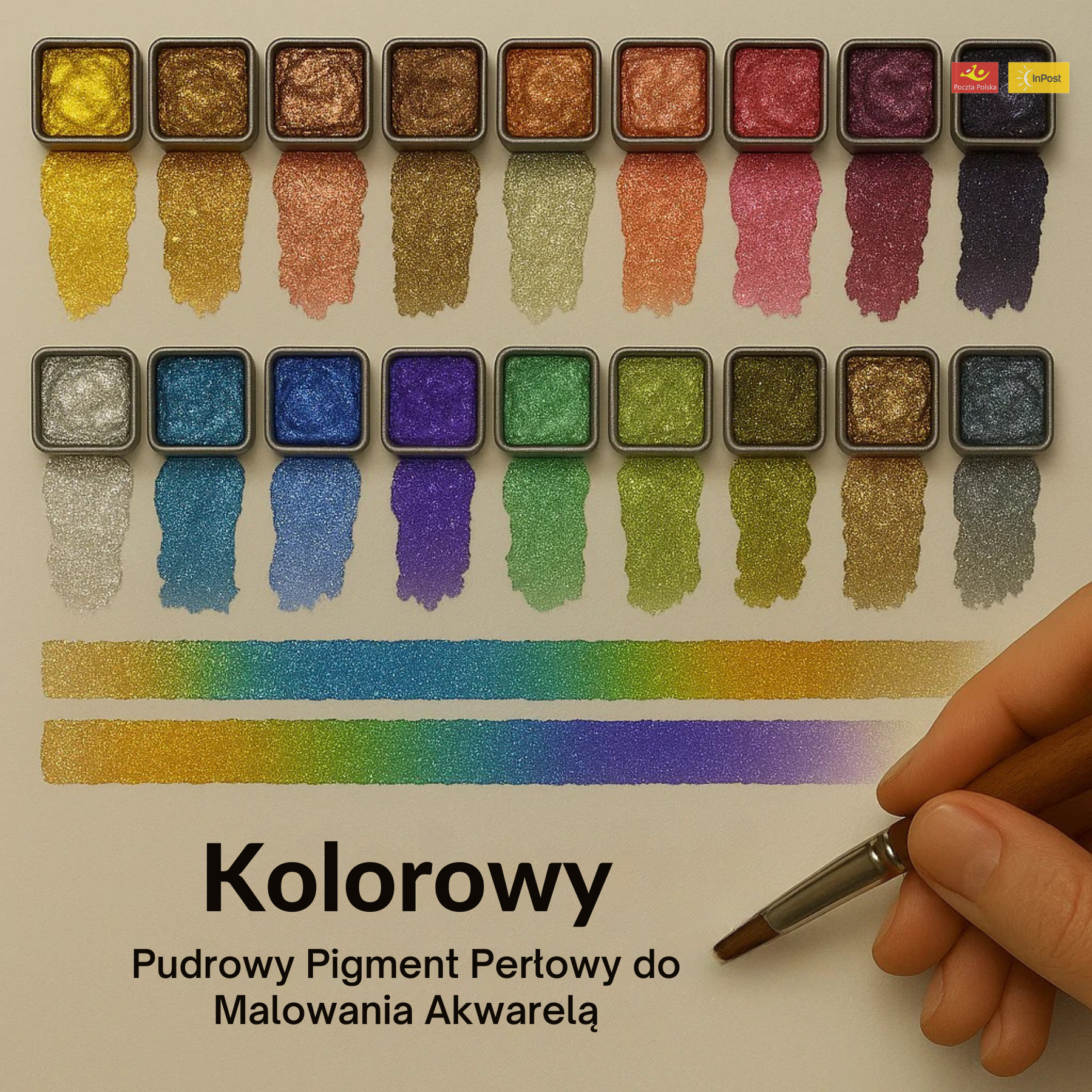 Kolorowy™ – Pudrowy Pigment Perłowy do Malowania Akwarelą