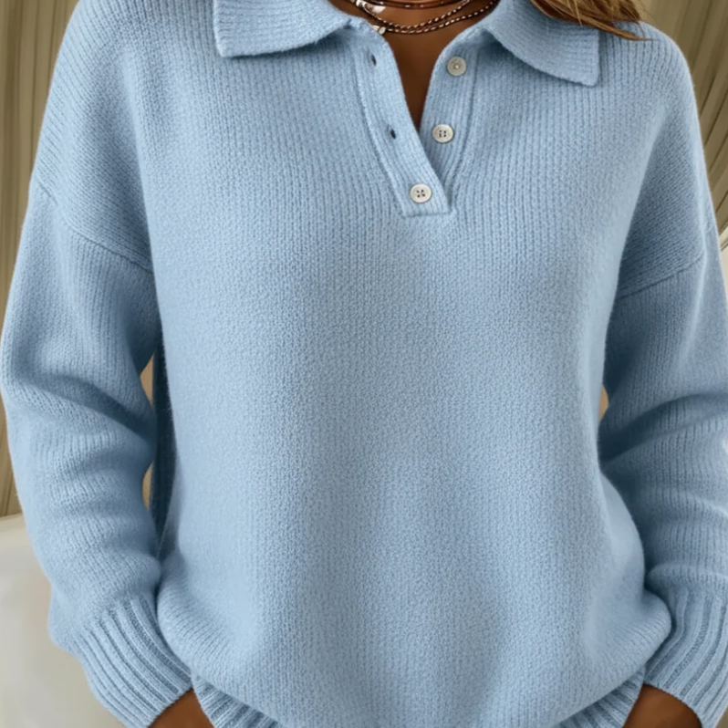 Elinor - Miękki sweter polo