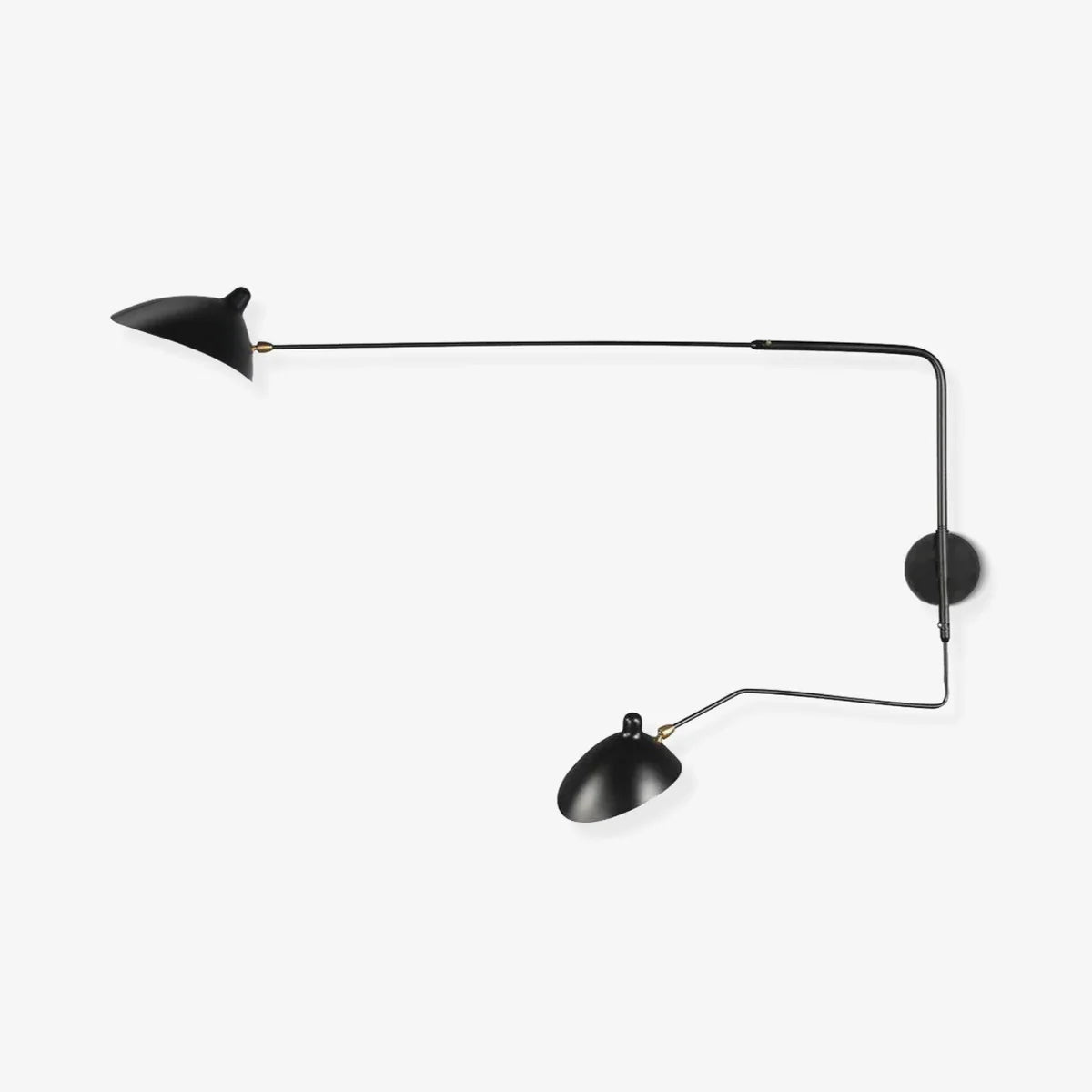 Designerska lampa ścienna z podwójnym ramieniem – regulowana lampa kinkietowa do salonu, biura lub sypialni
