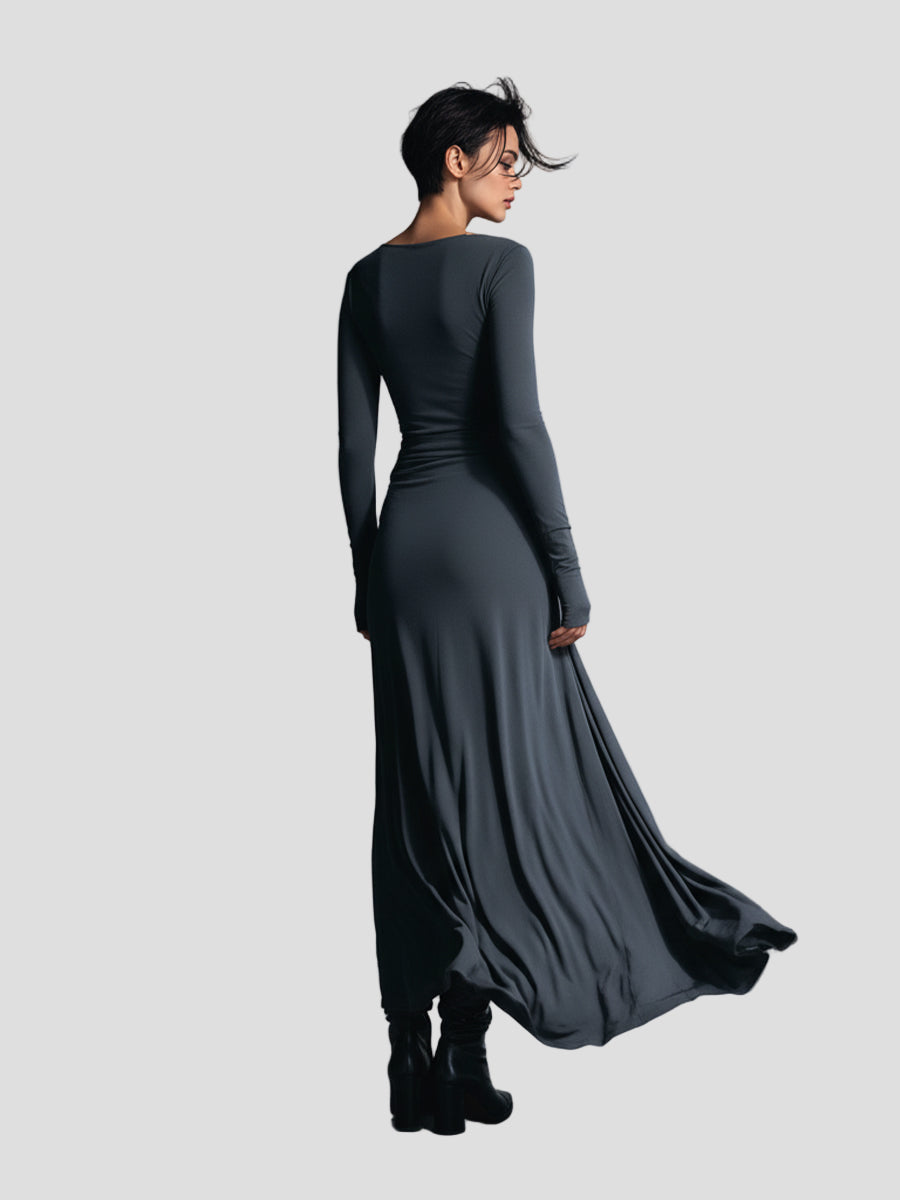 Anna | Elegancka Sukienka z Elastycznej Tkaniny i Efektem Modelującym