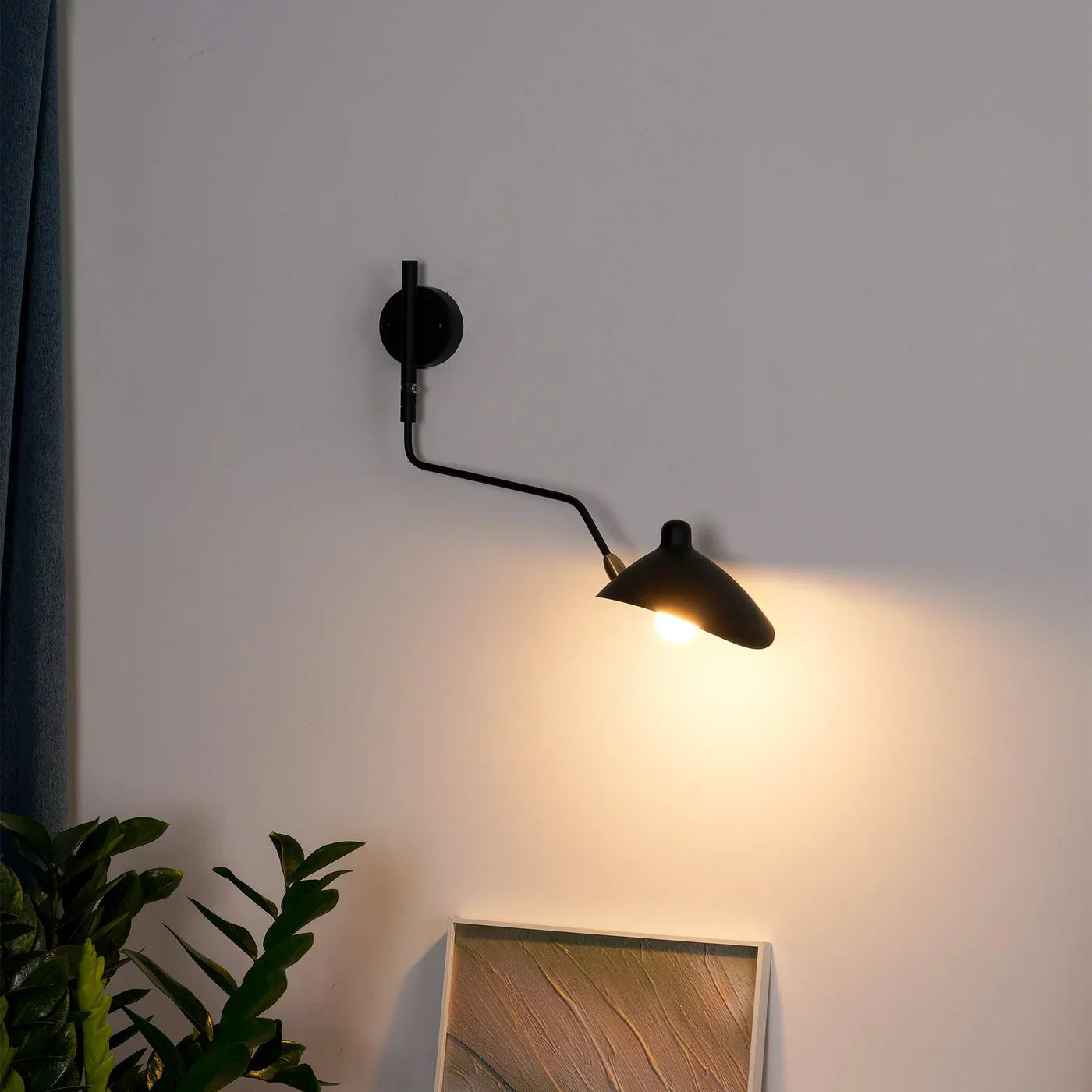 Designerska lampa ścienna z podwójnym ramieniem – regulowana lampa kinkietowa do salonu, biura lub sypialni