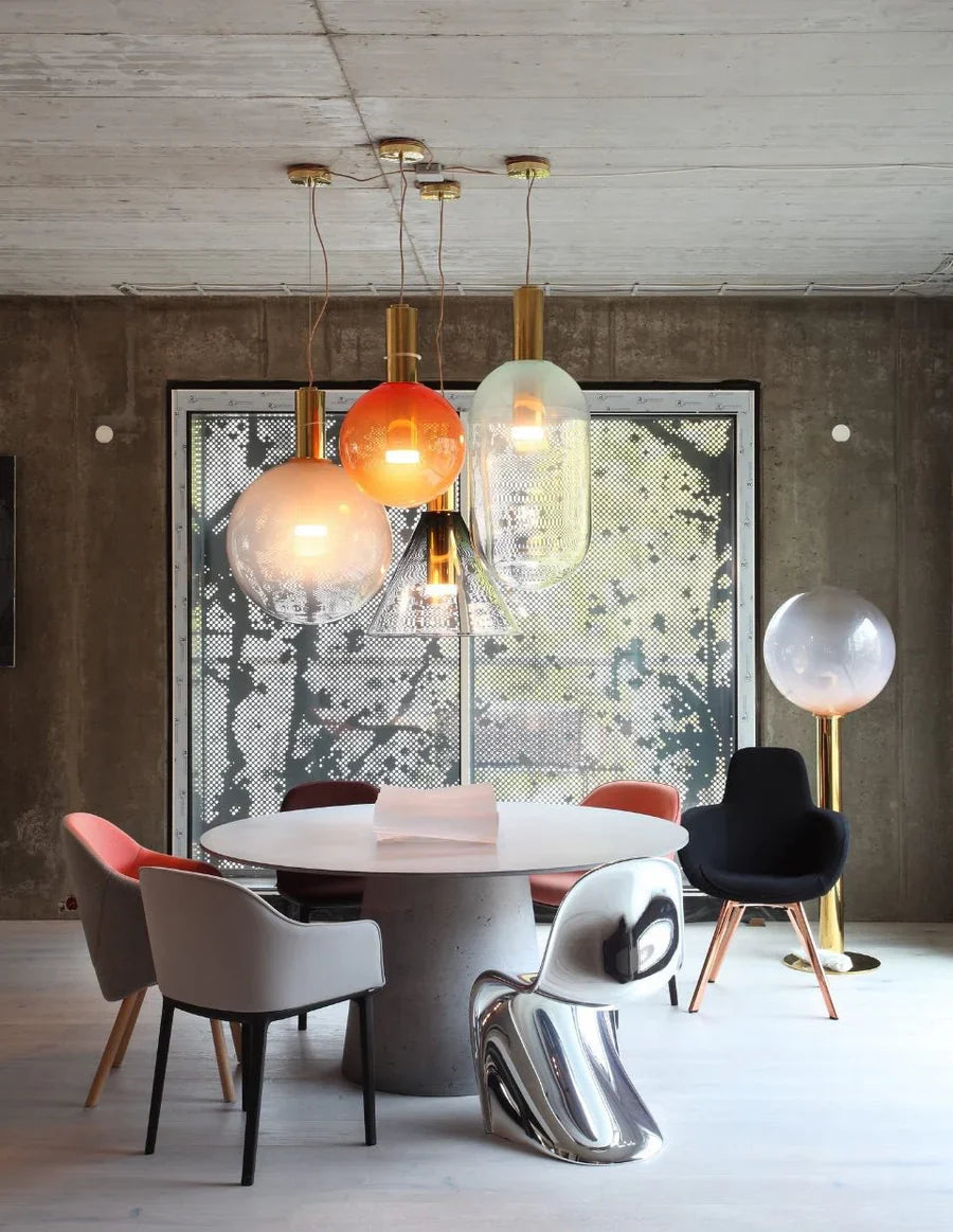 Designerska Lampa Wisząca LED – Nowoczesne Formy ze Szkła