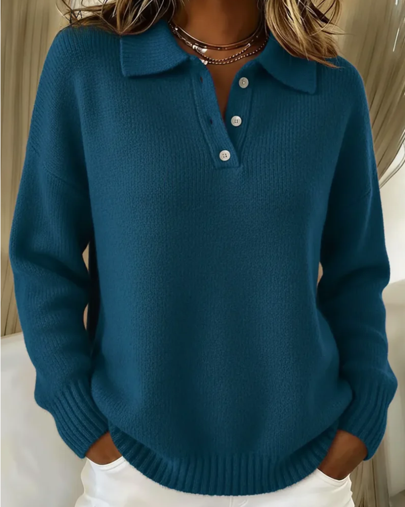 Elinor - Miękki sweter polo