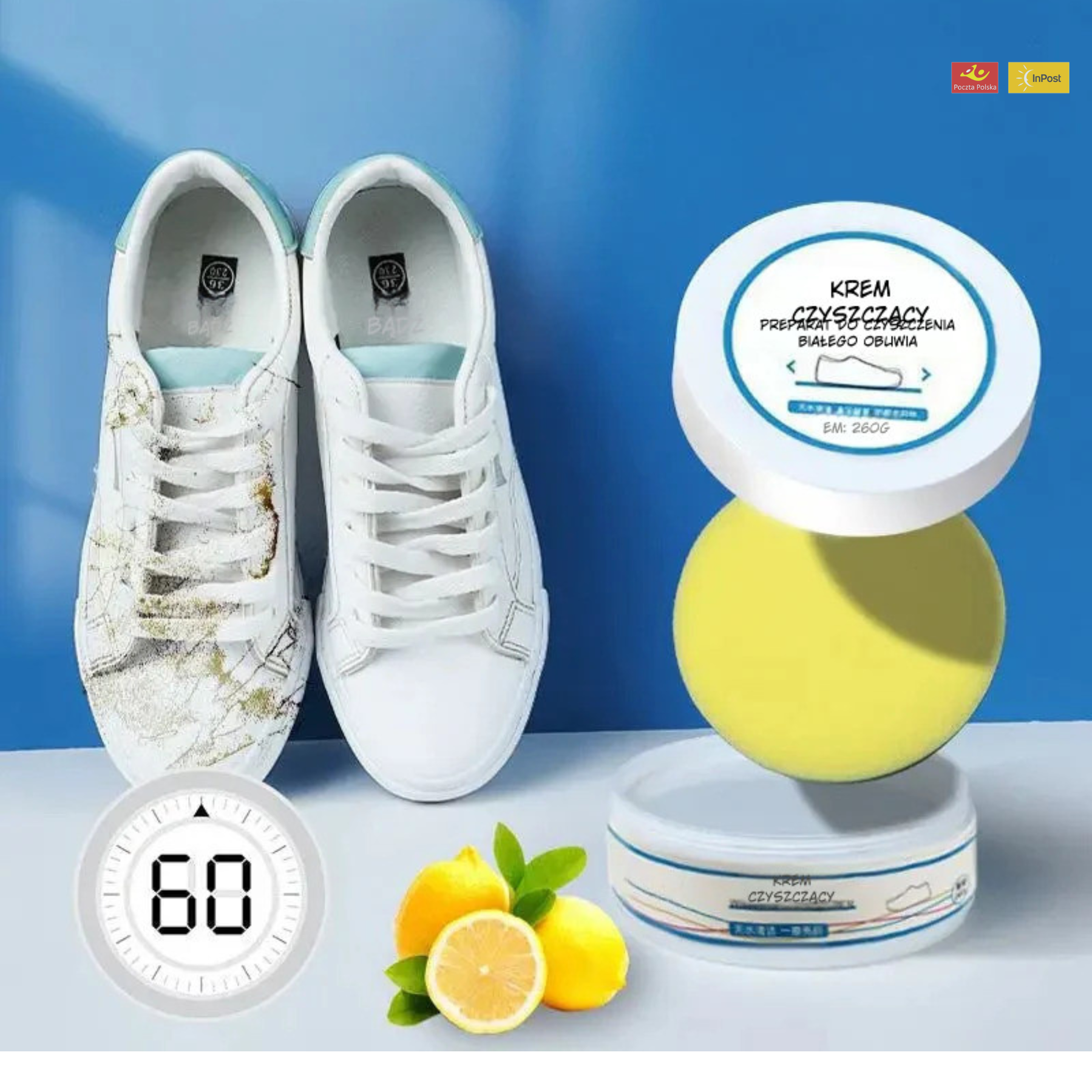100 g środek do czyszczenia białych butów – uniwersalny krem czyszczący