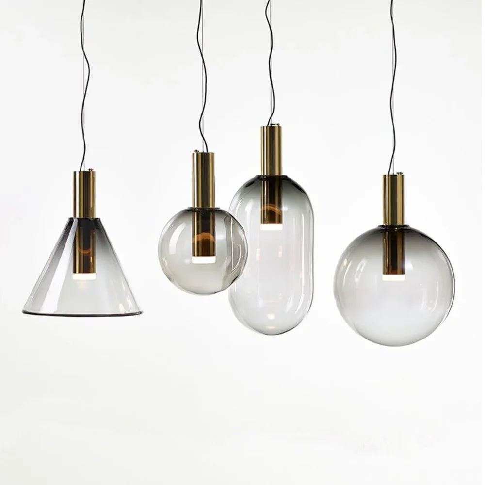 Designerska Lampa Wisząca LED – Nowoczesne Formy ze Szkła