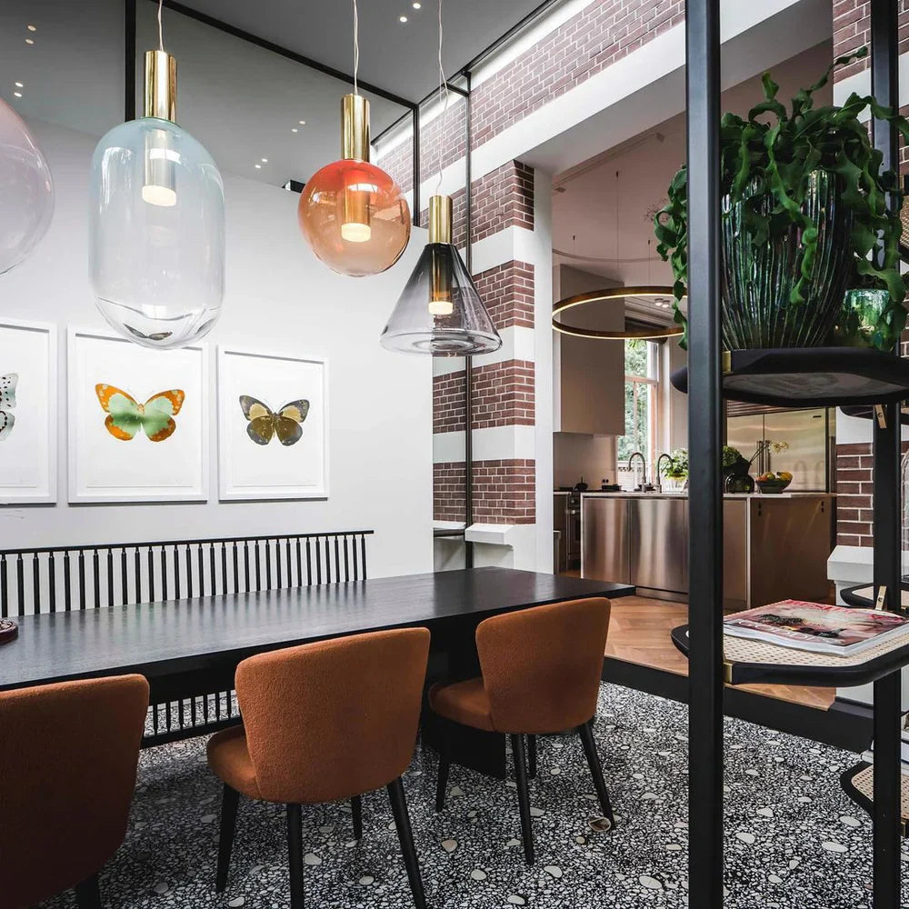 Designerska Lampa Wisząca LED – Nowoczesne Formy ze Szkła