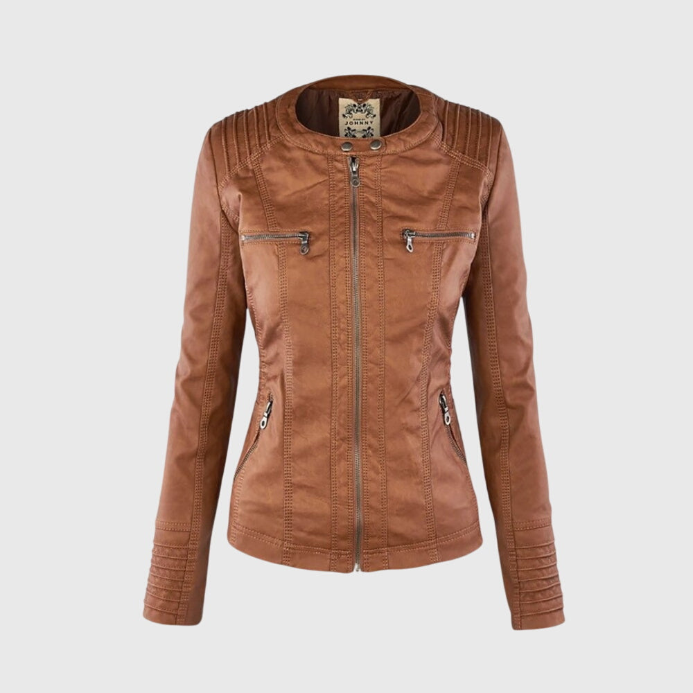 KAROLINE™ Stylowa i unikalna skórzana kurtka