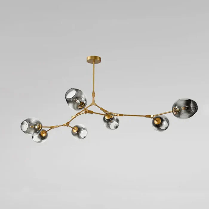 Designerski żyrandol molekularny 8-ramienny – nowoczesna lampa sufitowa LED