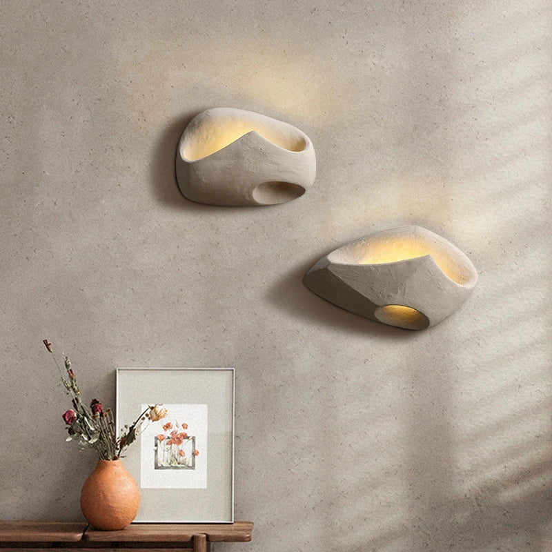 Designerska Lampa Ścienna w Stylu Organicznego Kamienia Boho