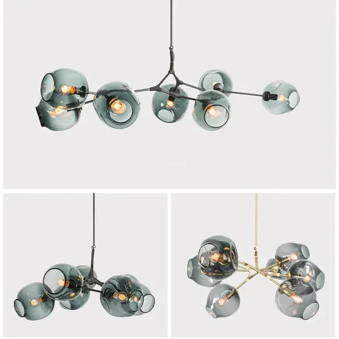 Designerski żyrandol molekularny 8-ramienny – nowoczesna lampa sufitowa LED