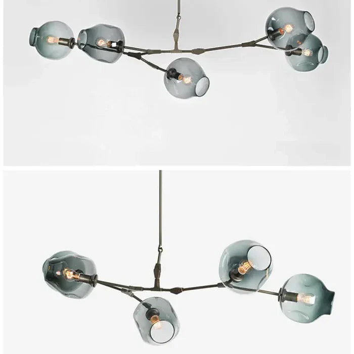 Designerski żyrandol molekularny 8-ramienny – nowoczesna lampa sufitowa LED