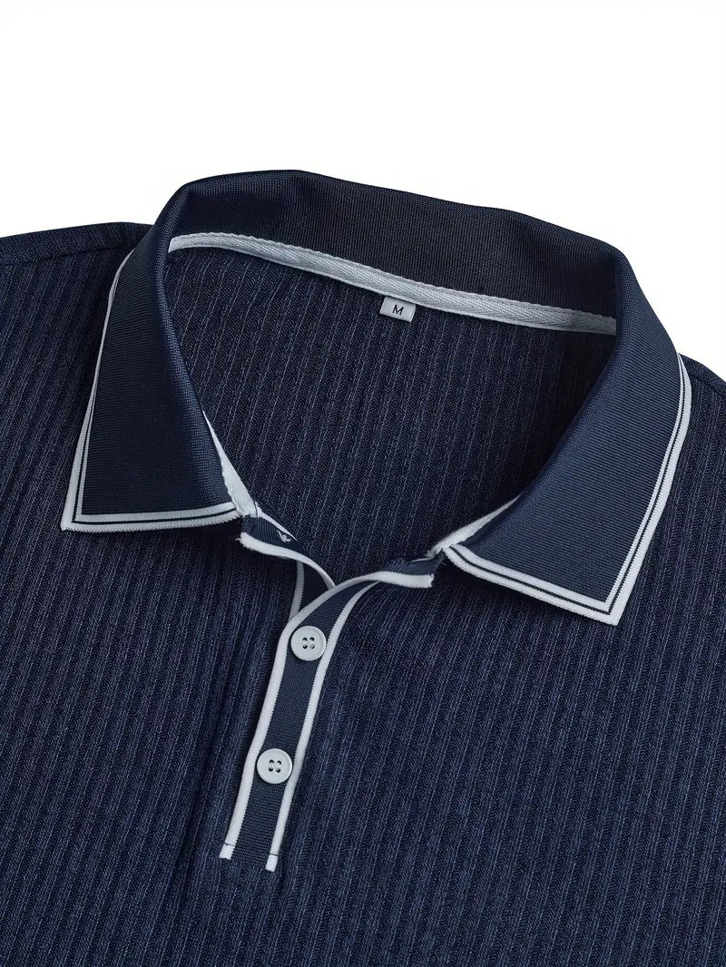 Śniegomir – Eleganckie polo z kontrastowym kołnierzykiem
