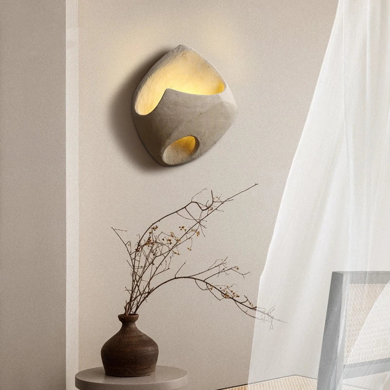 Designerska Lampa Ścienna w Stylu Organicznego Kamienia Boho