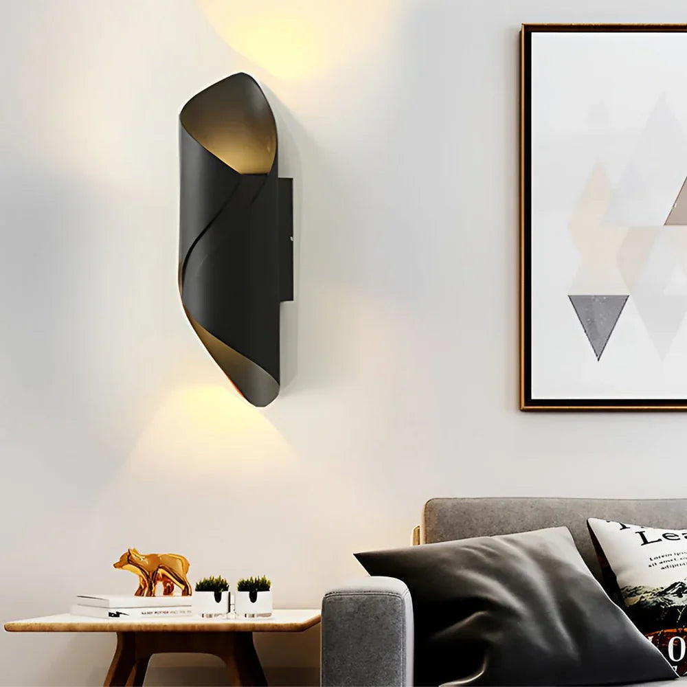Nowoczesny Wodoodporny Kinkiet LED – Spiralny Design