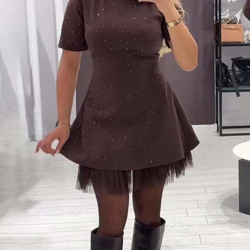 Zephira – Elegancka sukienka patchworkowa