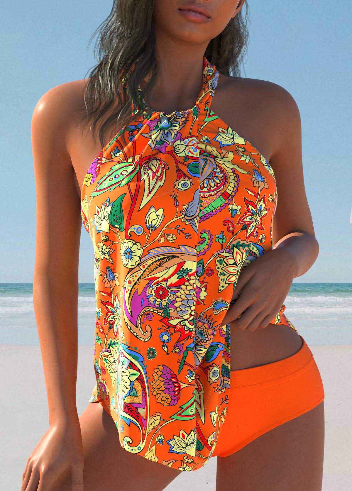 Yelara – Elegancki kostium kąpielowy tie-dye z krzyżowanymi ramiączkami