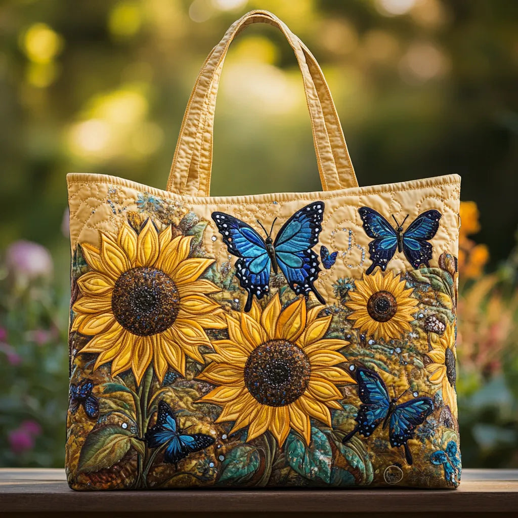 Torba Artisanal - Słoneczniki i Niebieskie Motyle