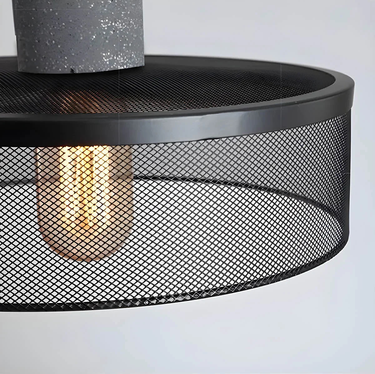 Industrialna lampa wisząca loft LED z metalowym kloszem siatkowym