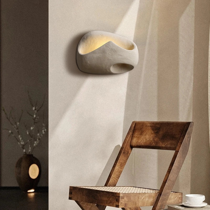 Designerska Lampa Ścienna w Stylu Organicznego Kamienia Boho