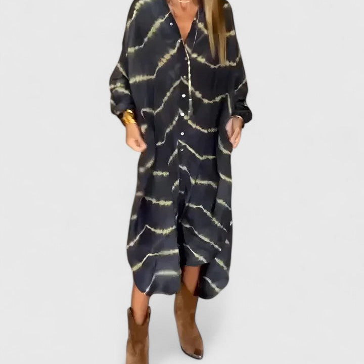 Amelie™ | Elegancka Boho Maxi Sukienka w Paski