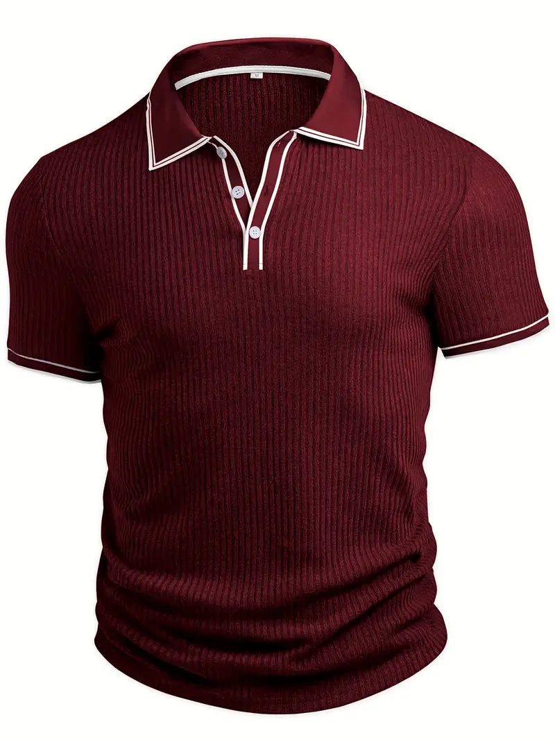 Śniegomir – Eleganckie polo z kontrastowym kołnierzykiem