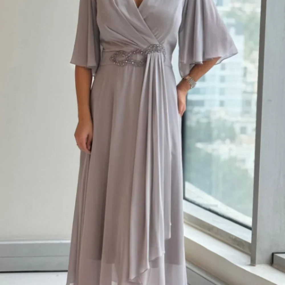 Ewelina | Elegancka Długa Sukienka z Szyfonu