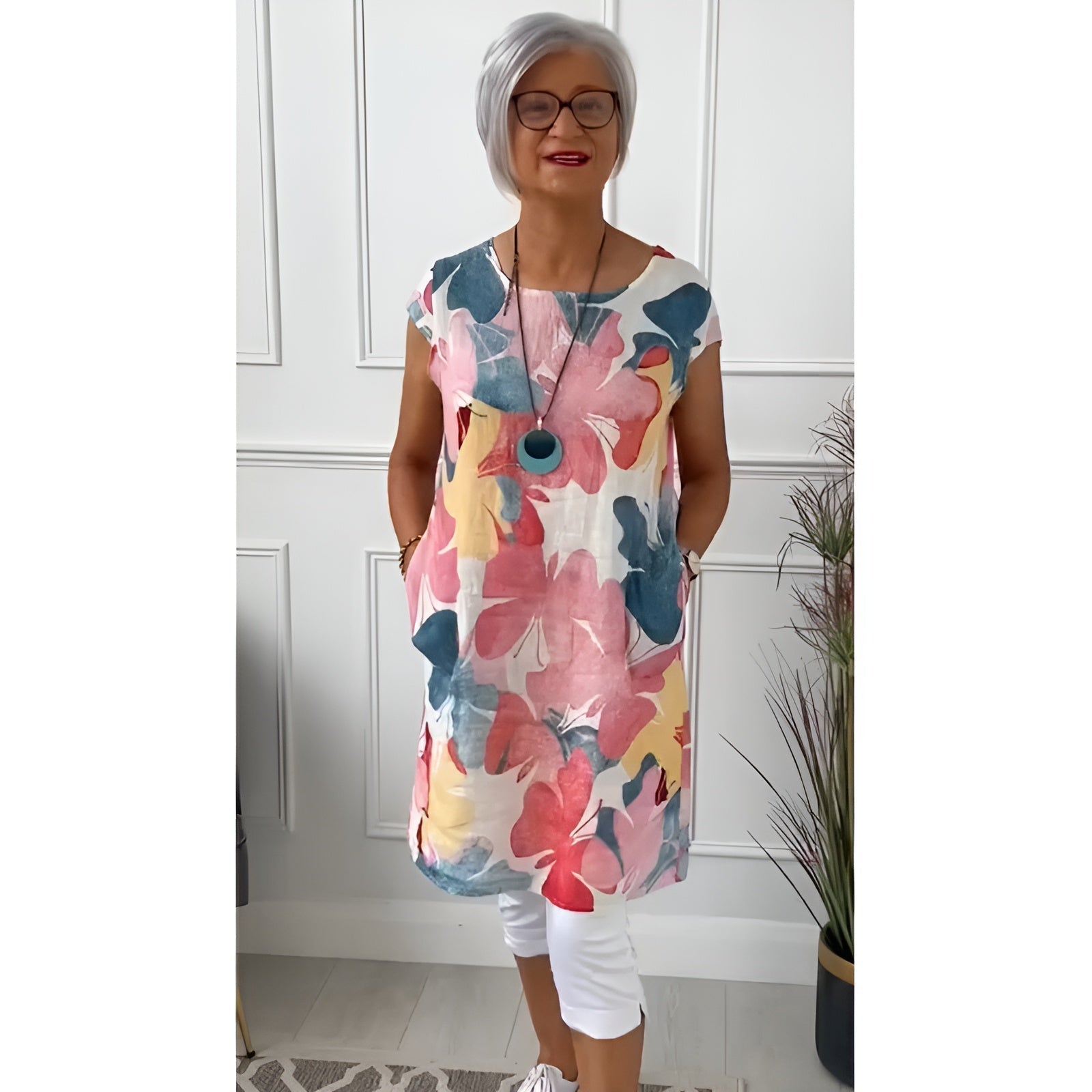 Patrycja – Elegancka sukienka koszulowa z kieszeniami