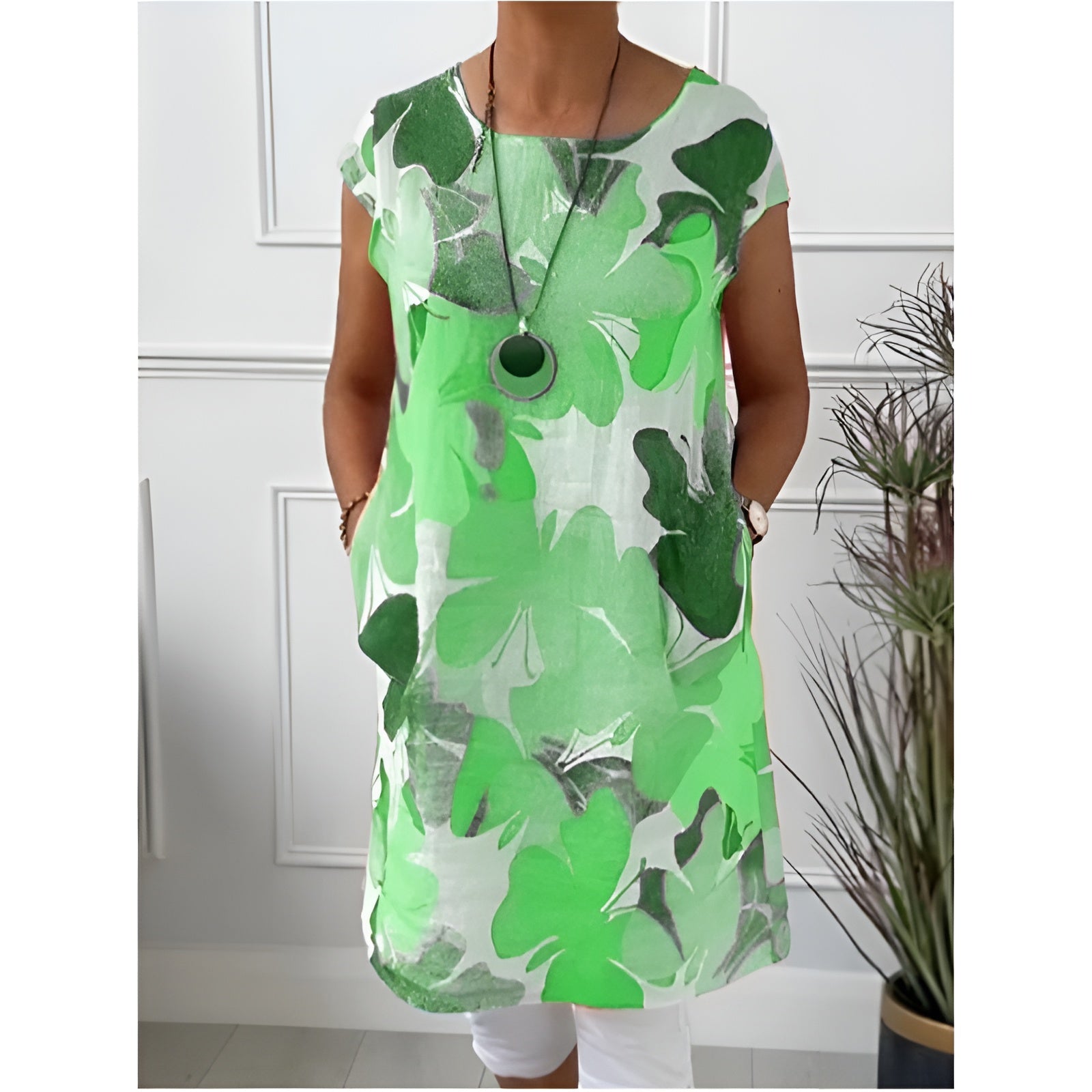 Patrycja – Elegancka sukienka koszulowa z kieszeniami