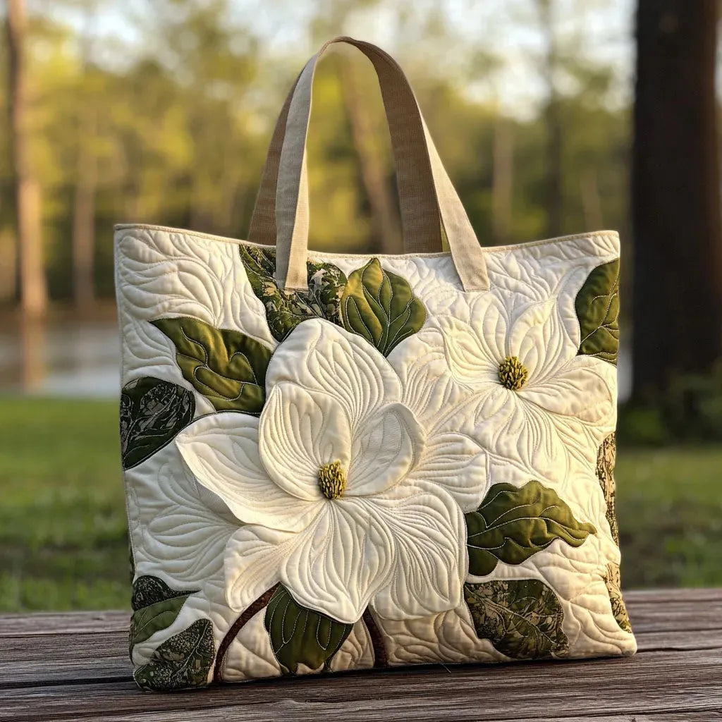 Torba Artisanal Matelassé - Eleganckie Białe Lilie