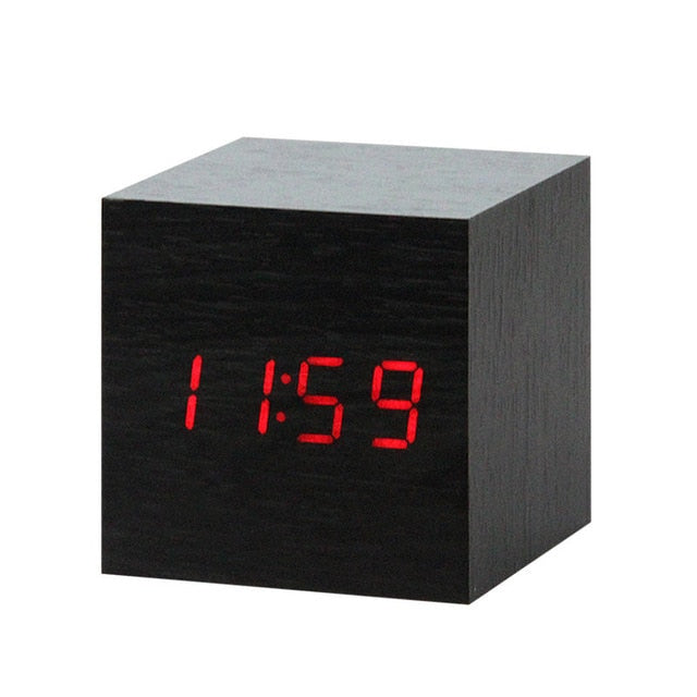 Cyfrowy Budzik Minimalistyczny Z Wyświetlaczem LED