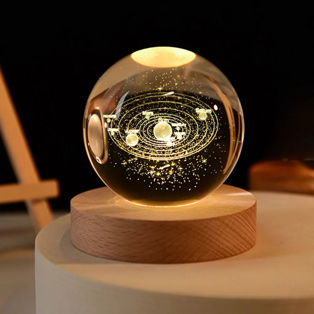 Dekoracyjna Kula 3D Układ Słoneczny Lampka LED Prezent