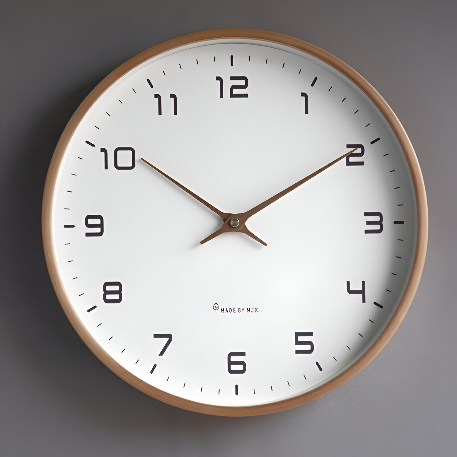 Elegancki Zegar Ścienny 30 cm z Drewna – Minimalistyczny Zegar na Ścianę do Salonu, Kuchni i Biura
