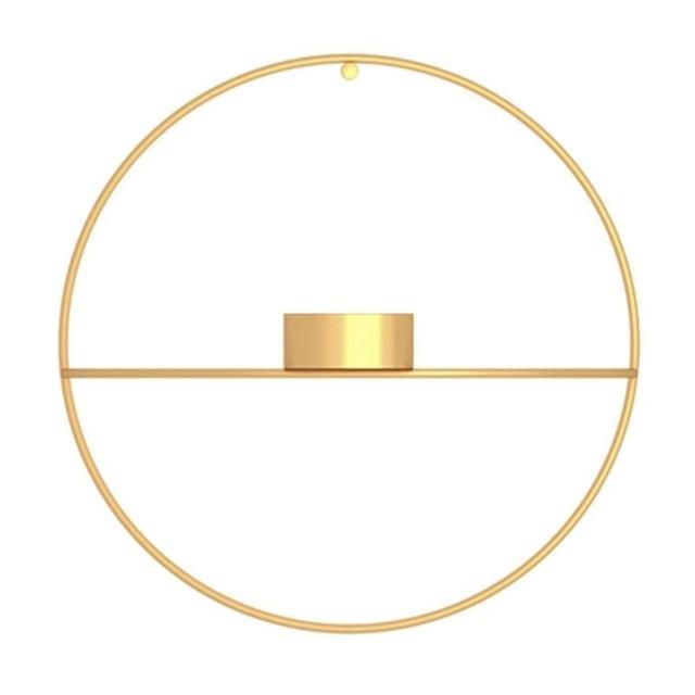 Funky Metalowy Świecznik na Tealighty – Nowoczesny Wazon Ścienny z Geometrycznym Designem [świecznik]
