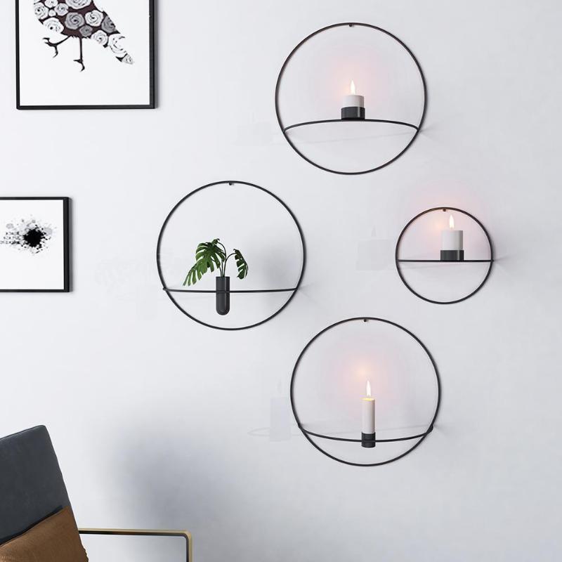 Funky Metalowy Świecznik na Tealighty – Nowoczesny Wazon Ścienny z Geometrycznym Designem [świecznik]