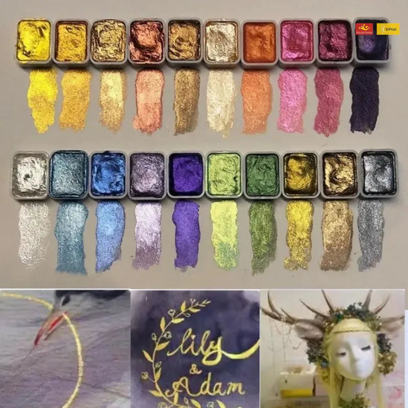 Kolorowy™ – Pudrowy Pigment Perłowy do Malowania Akwarelą