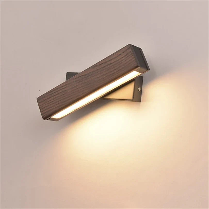 Drewniana Regulowana Lampa Ścienna LED do Czytania
