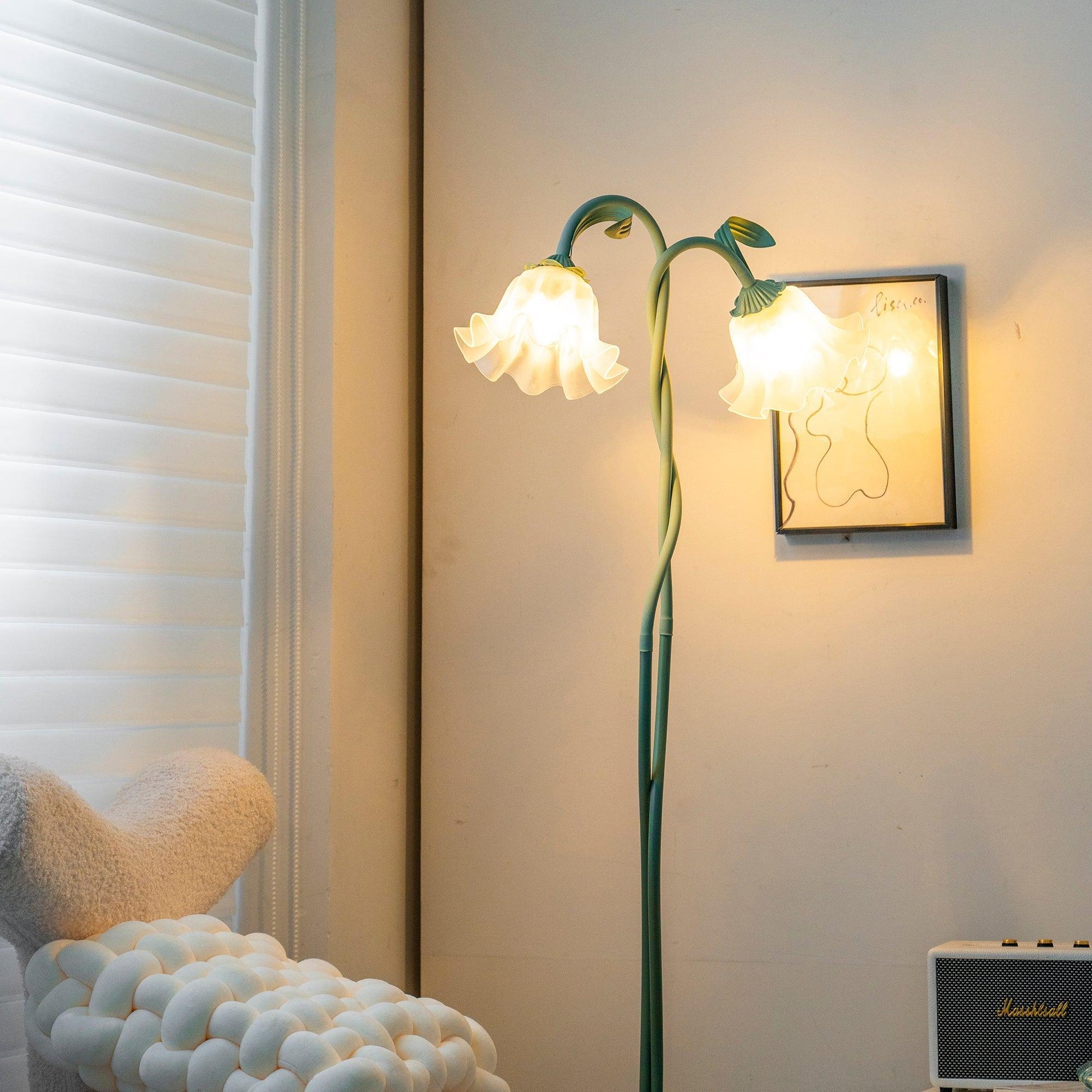 Kwiatowa Lampa Podłogowa Dekoracyjne Oświetlenie Nastrojowe