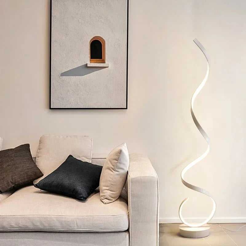 Lampa Podłogowa LED Spiralna Ściemniana Nowoczesne Oświetlenie