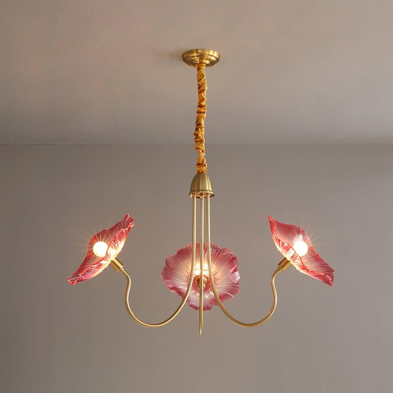 Lampa Wisząca Kwiatowa Żyrandol Nowoczesne Oświetlenie