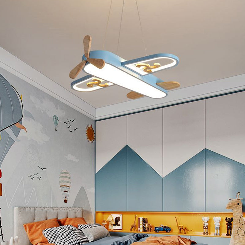 Lampa Wisząca Samolot LED Do Pokoju Dziecięcego Z Pilotem
