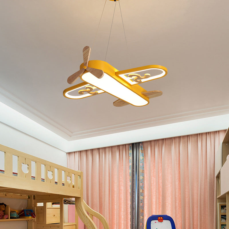 Lampa Wisząca Samolot LED Do Pokoju Dziecięcego Z Pilotem