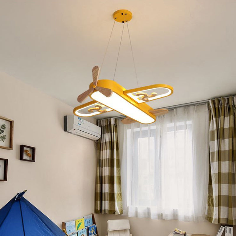 Lampa Wisząca Samolot LED Do Pokoju Dziecięcego Z Pilotem